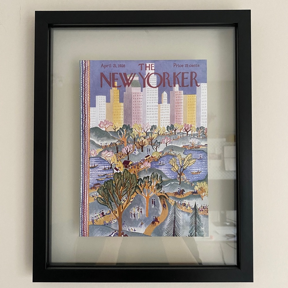 3 x New Yorker prints with frames